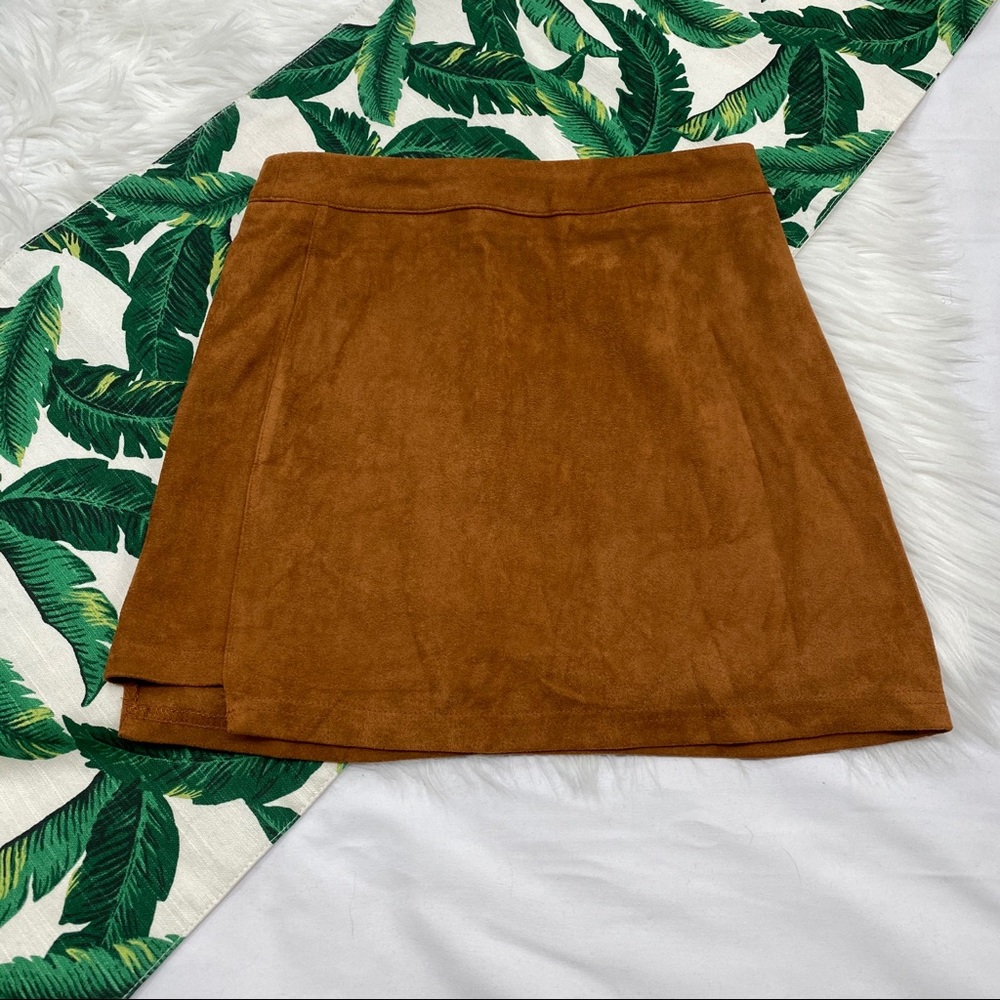 Faux Suede Mini Skirt